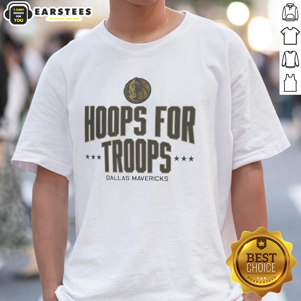 Nice Hoops For Troops Dallas Mavericks Basketball T-Shirt