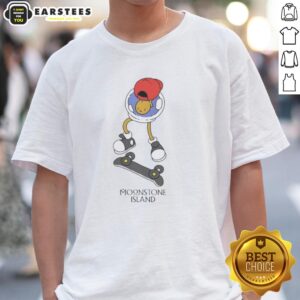Nice Moonstone Island Skateboarding T-Shirt