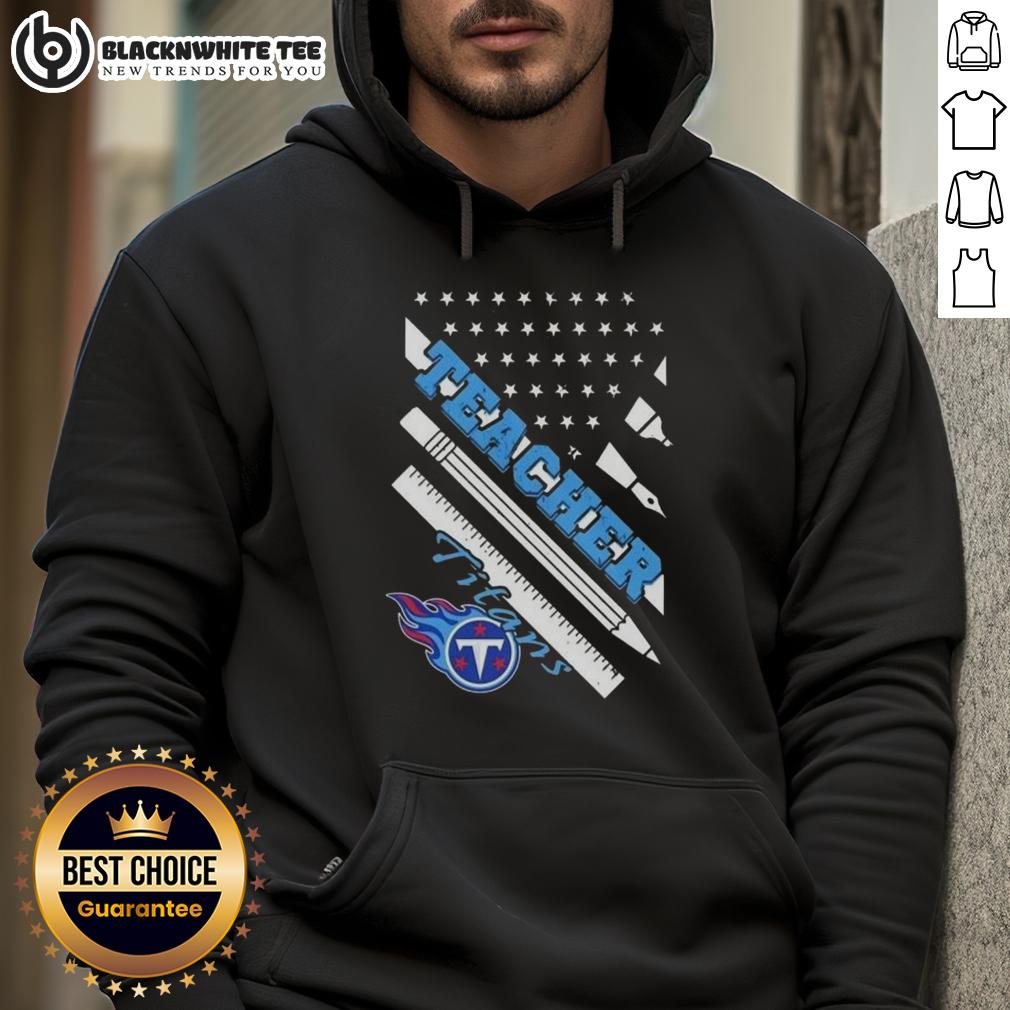 Good Tennessee Titans Football X Teacher American Flag T-Shirt - Image 2