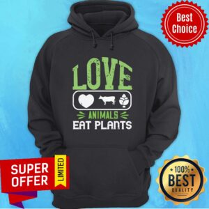 Alternative view of Funny Love Animals Eat Plants Shirt