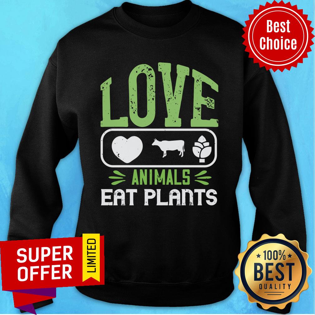 Funny Love Animals Eat Plants Shirt - Image 5