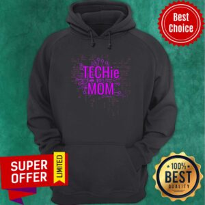 Alternative view of Techie Mom Crypto Purple Circuit Shirt