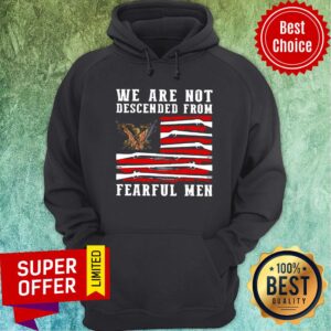 Alternative view of We Are Not Descended From Fearful Men Eagle American Flag Shirt