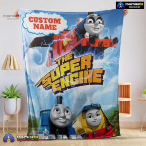 Official Thomas & Friends The Super Engine Poster Blanket Fleece Customized Blanket