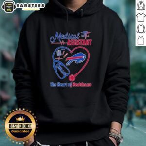 Alternative view of Premium Stethoscope Heart Nurse Buffalo Bills Medical Assistant The Heart Of Healthcare T-Shirt