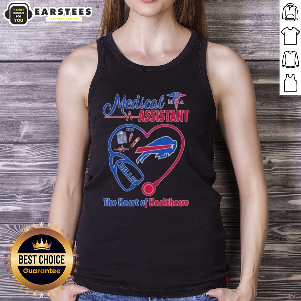 Premium Stethoscope Heart Nurse Buffalo Bills Medical Assistant The Heart Of Healthcare T-Shirt - Image 4