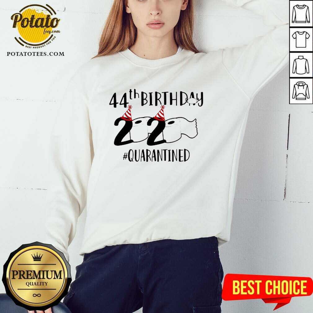 Pretty 44th Birthday 2020 Quarantined Coronavirus Shirt - Image 4