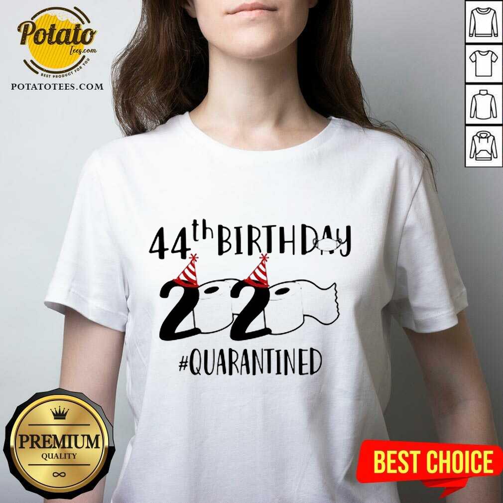 Pretty 44th Birthday 2020 Quarantined Coronavirus Shirt - Image 2