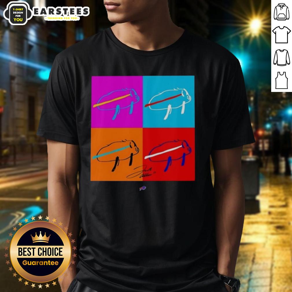 Top Josh Allen Buffalo Bills Billustration Signature T-Shirt