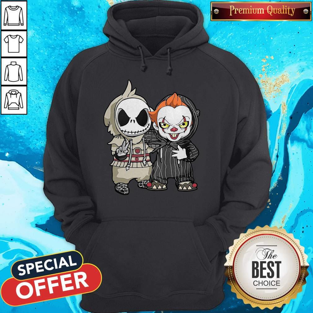 Cute Jack Skellington And Pennywise Friend Happy Halloween Shirt - Image 5
