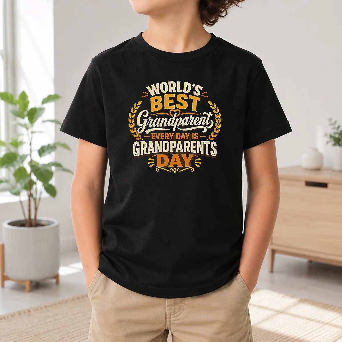 Funny Pretty Grandparents Day Typography Shirt Celebrating Family Love Shirt - Image 9