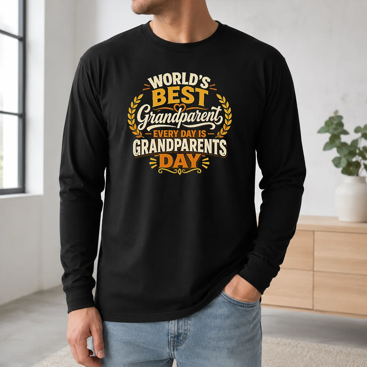 Funny Pretty Grandparents Day Typography Shirt Celebrating Family Love Shirt - Image 5