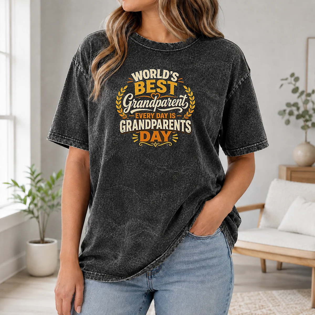Funny Pretty Grandparents Day Typography Shirt Celebrating Family Love Shirt - Image 8