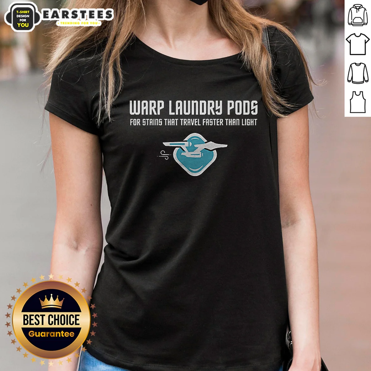 Premium Warp Speed Laundry Pods Fast Stain Removal Geek Shirt - Image 2