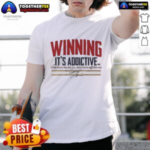 Official Matthew Tkachuk Winning It's Addictive Signature T-Shirt