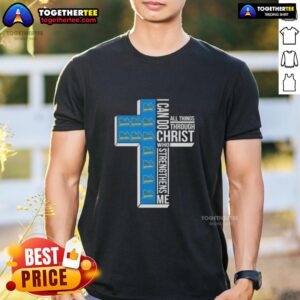 Top I Can Do All Things Through Christ Who Strengthens Me Ucla Bruins Football Cross T-Shirt