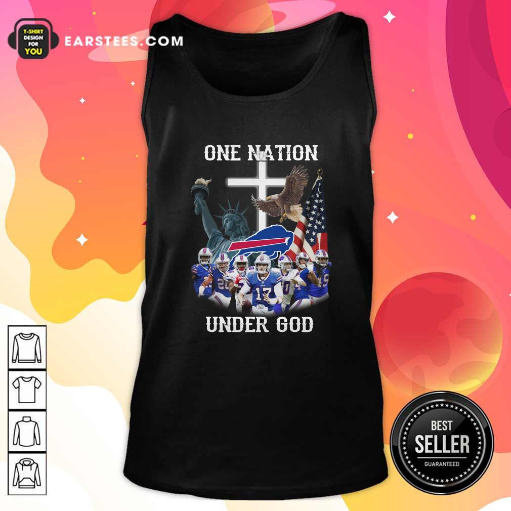 Happy Buffalo Bills One Nation Under God American Flag Shirt - Image 4