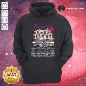 Alternative view of Hot Atlanta Braves 150th Anniversary 1871 2021 Thank You For The Memories Signatures Shirt