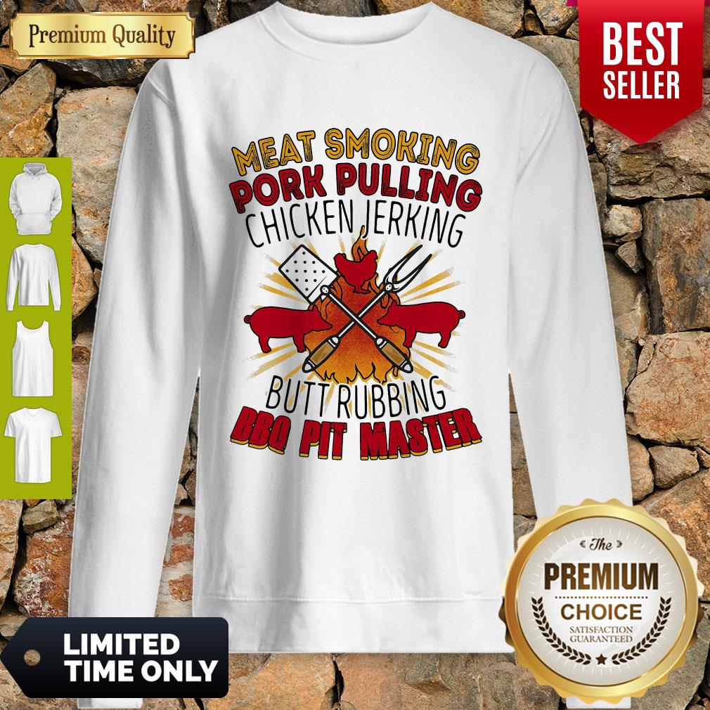 Meat Smoking Pork Pulling Chicken Jerking Butt Rubbing BBQ Pit Master Shirt - Image 2