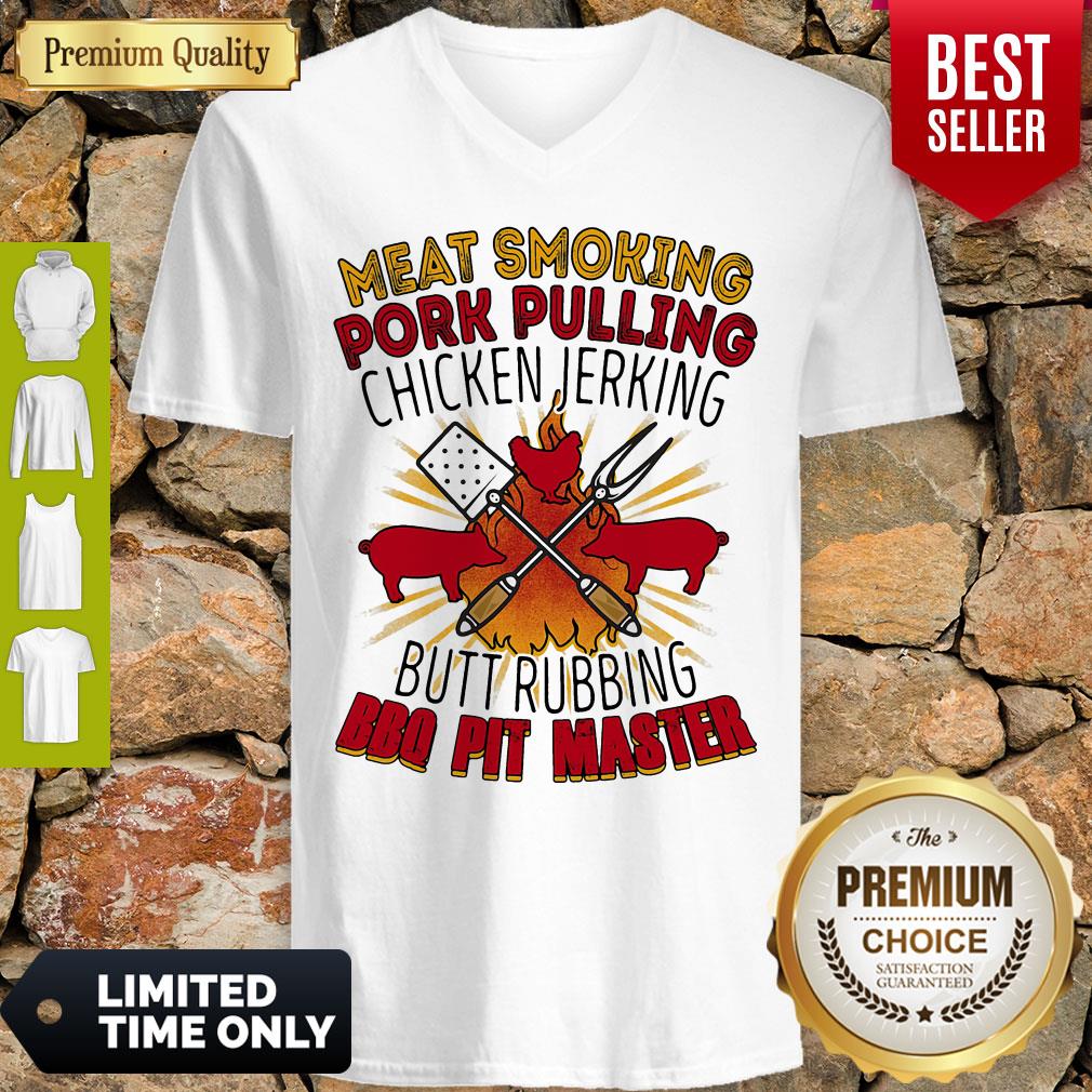 Meat Smoking Pork Pulling Chicken Jerking Butt Rubbing BBQ Pit Master Shirt - Image 4