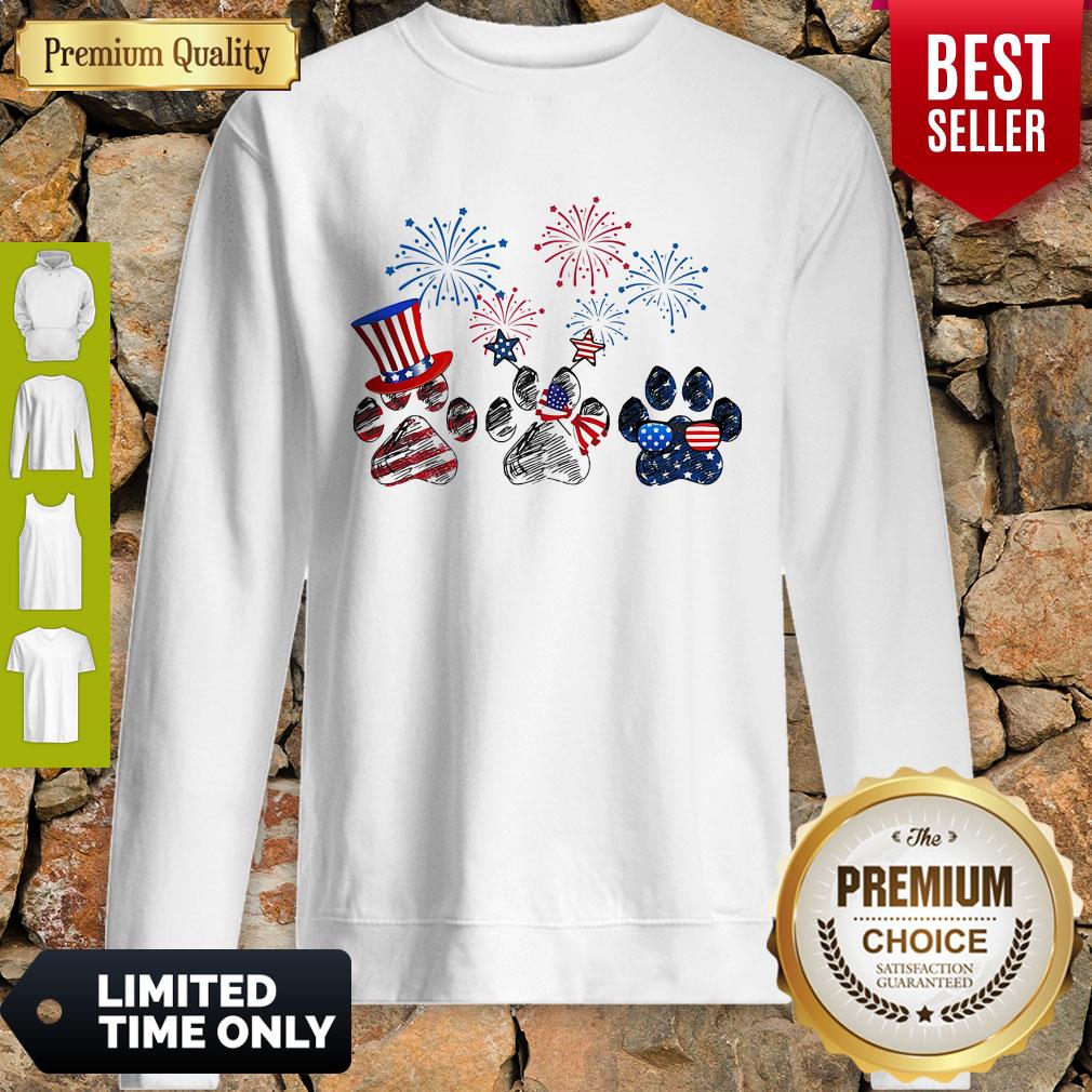 Nice American Independence Day Paw Dog Shirt - Image 2
