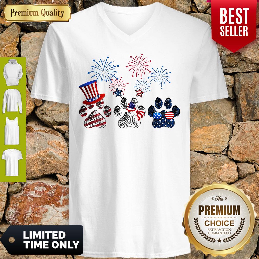 Nice American Independence Day Paw Dog Shirt - Image 4