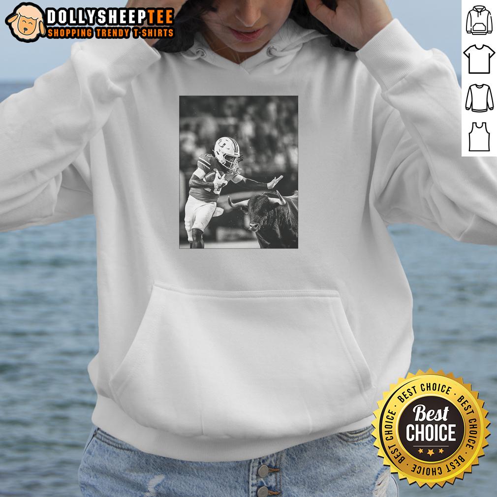 Funny Miami Hurricanes Vs South Florida Bulls Photo T-Shirt - Image 2