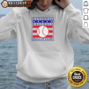 Alternative view of Funny National Baseball Hall Of Fame Primary Logo Natural T-Shirt