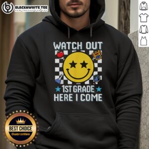 Alternative view of Nice Watch Out 1st Grade Here I Come Back To School Smiley Face T-Shirt