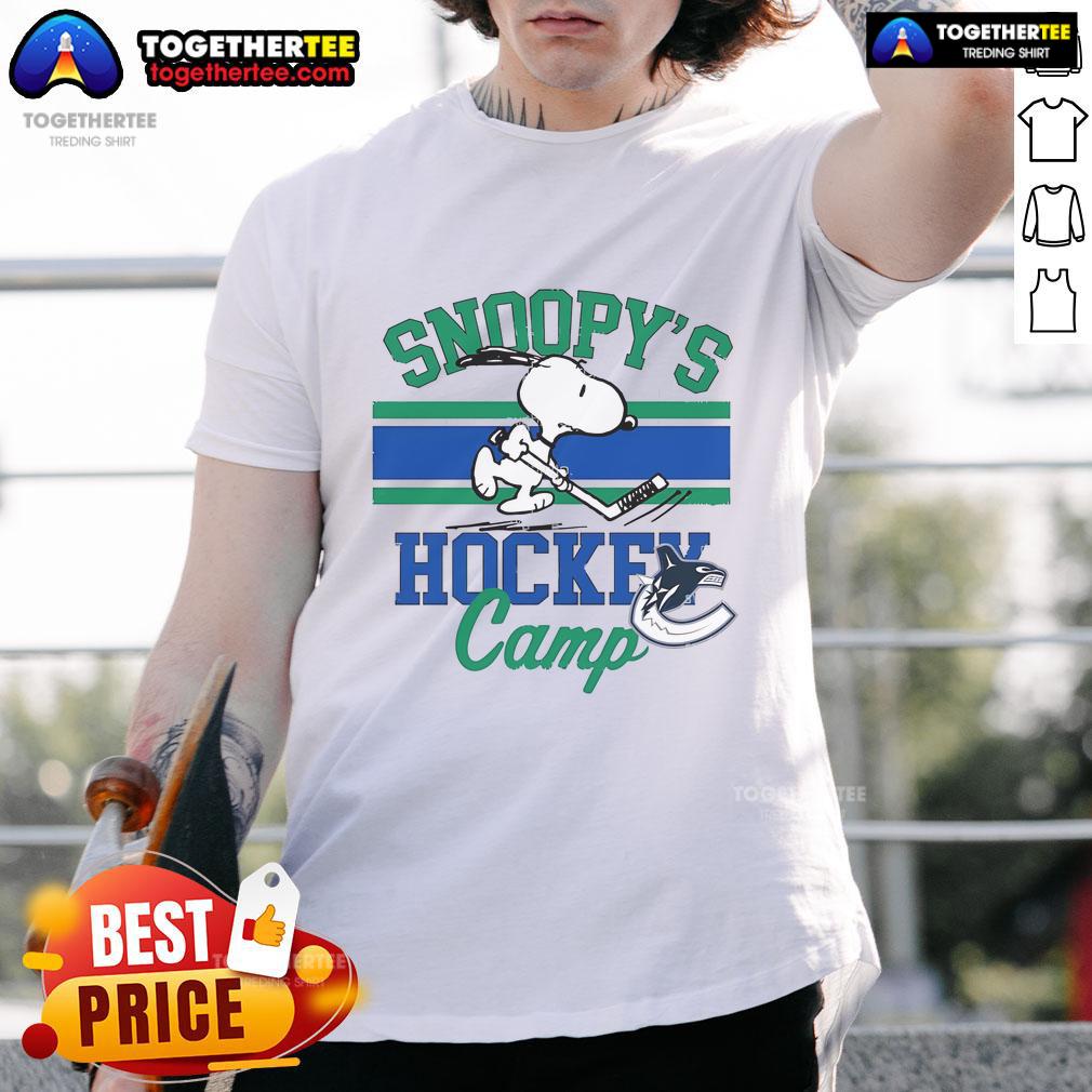 Good Snoopy Vancouver Canucks Snoopy's Hockey Camp Snoopy NHL All Teams T-Shirt