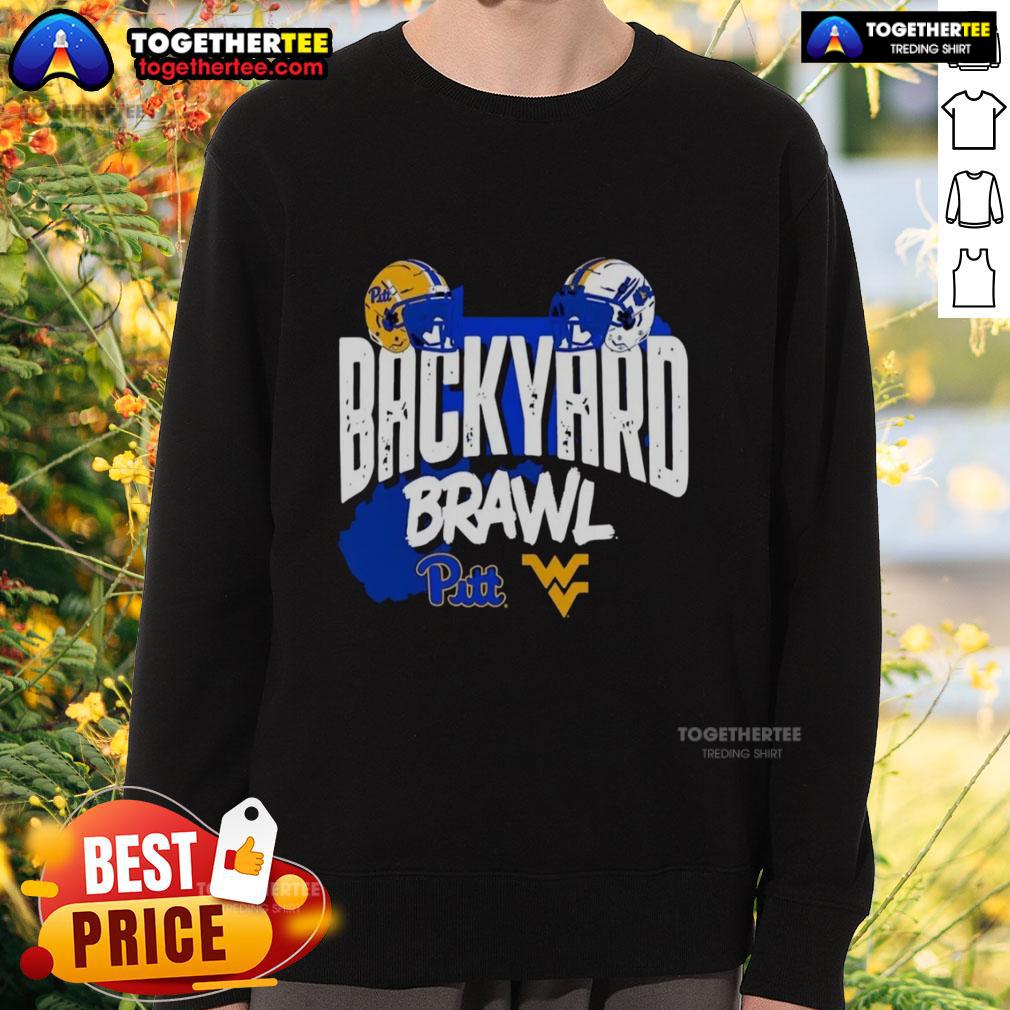 Good Pitt Panthers Vs West Virginia Mountaineers Backyard Brawl Helmet T-Shirt - Image 5