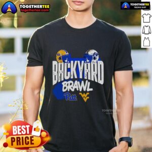 Good Pitt Panthers Vs West Virginia Mountaineers Backyard Brawl Helmet T-Shirt