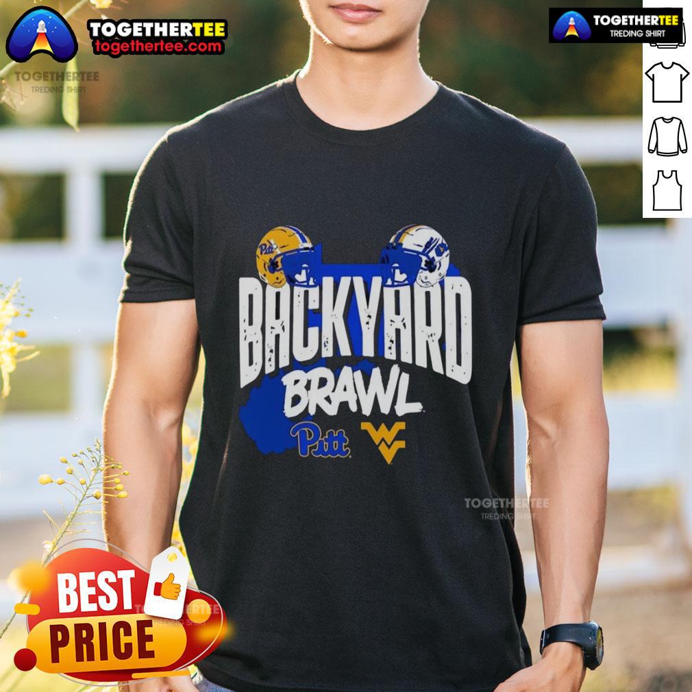 Good Pitt Panthers Vs West Virginia Mountaineers Backyard Brawl Helmet T-Shirt