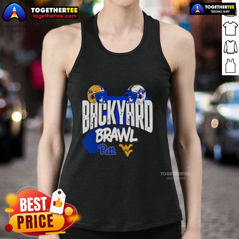 Good Pitt Panthers Vs West Virginia Mountaineers Backyard Brawl Helmet T-Shirt - Image 4