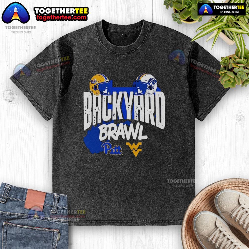 Good Pitt Panthers Vs West Virginia Mountaineers Backyard Brawl Helmet T-Shirt - Image 6