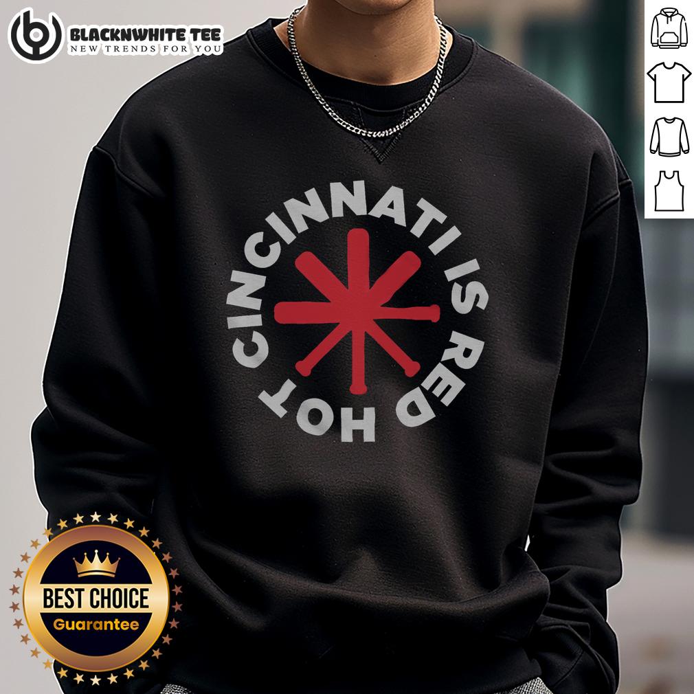 Official Cincinnati Is Red Hot Cincinnati Baseball T-Shirt - Image 5