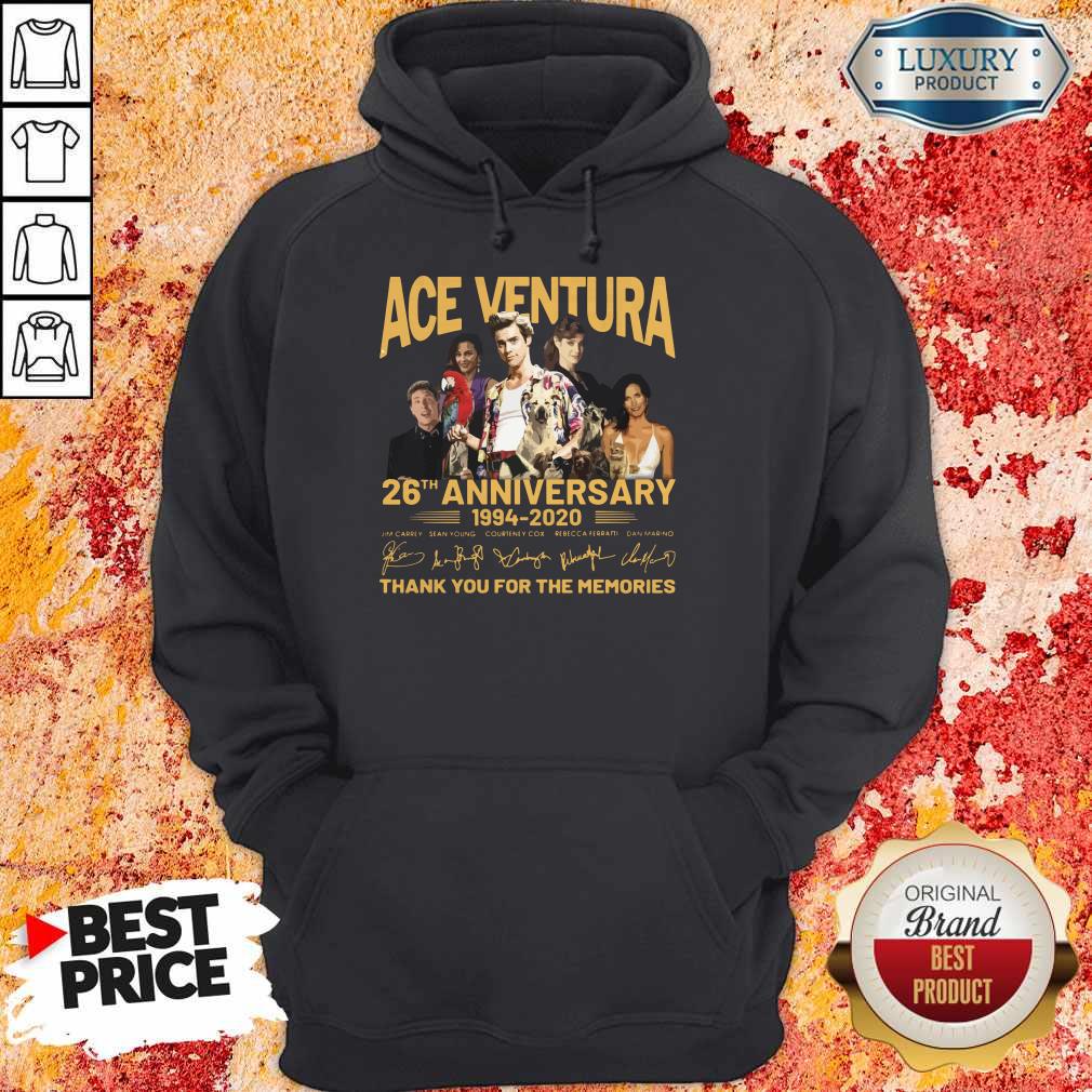 Ace Venture 26th Anniversary 1994 2020 Thank You For The Memories Signatures Shirt - Image 3
