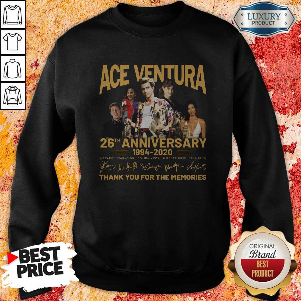 Ace Venture 26th Anniversary 1994 2020 Thank You For The Memories Signatures Shirt - Image 5