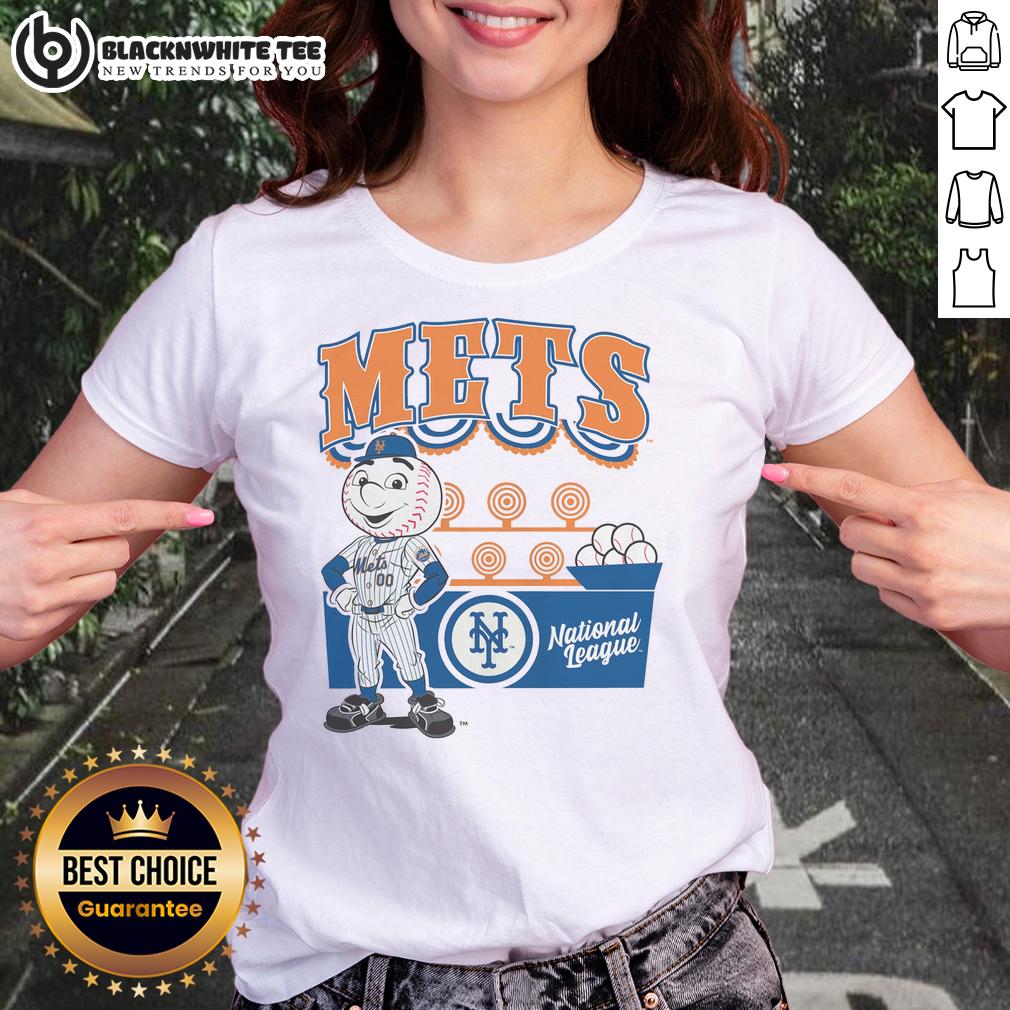 Pretty Mitchell & Ness Cream New York Mets Step Back Up T-Shirt - Image 3