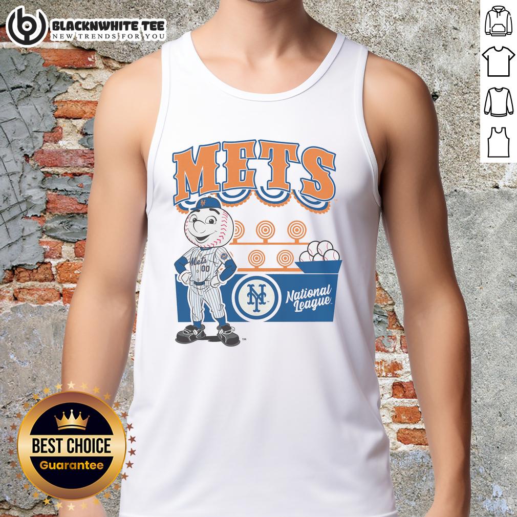 Pretty Mitchell & Ness Cream New York Mets Step Back Up T-Shirt - Image 4