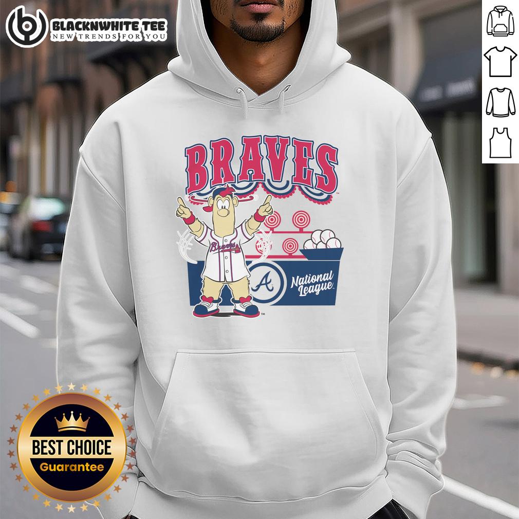 Top Mitchell & Ness Cream Atlanta Braves Step Back Up T-Shirt - Image 2