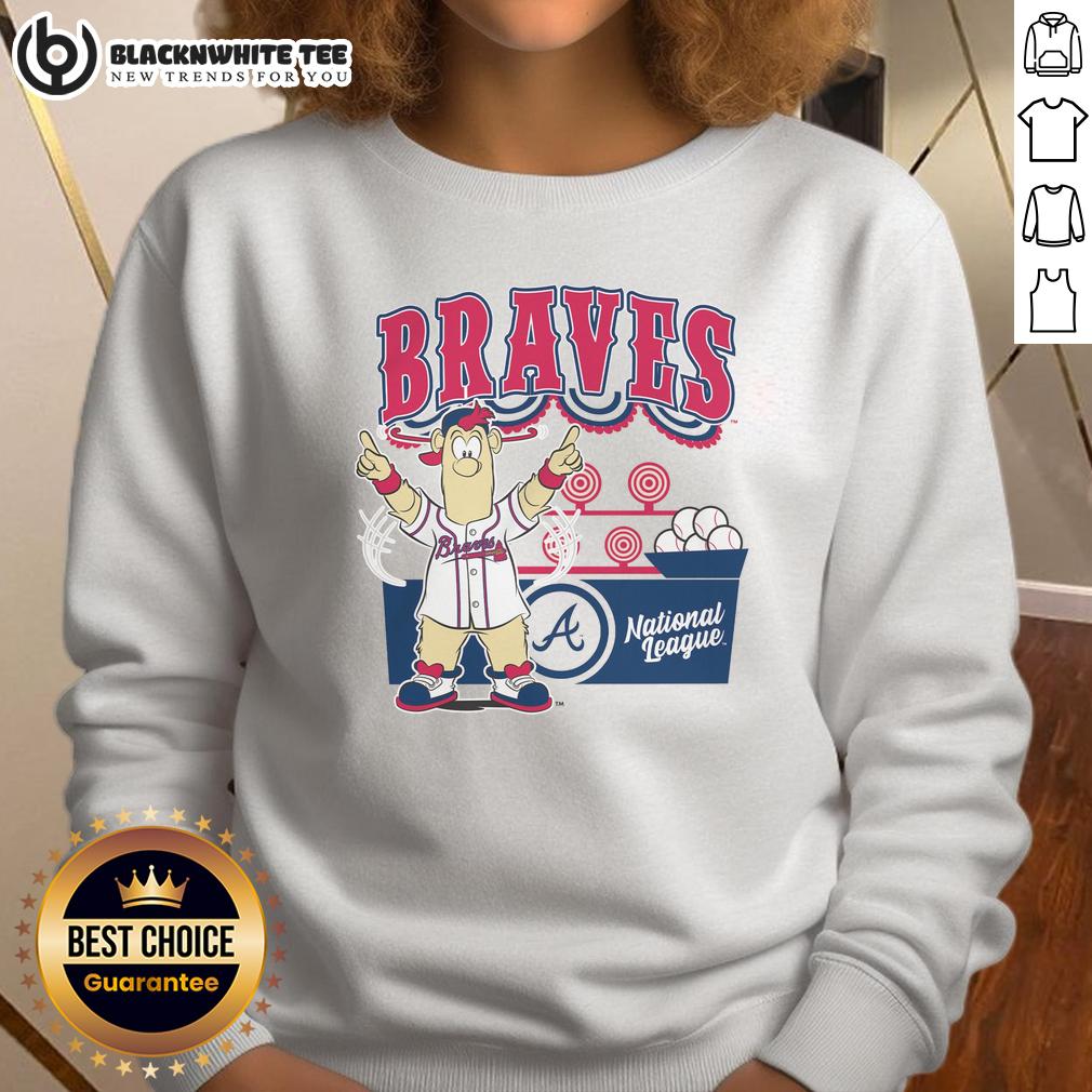 Top Mitchell & Ness Cream Atlanta Braves Step Back Up T-Shirt - Image 5