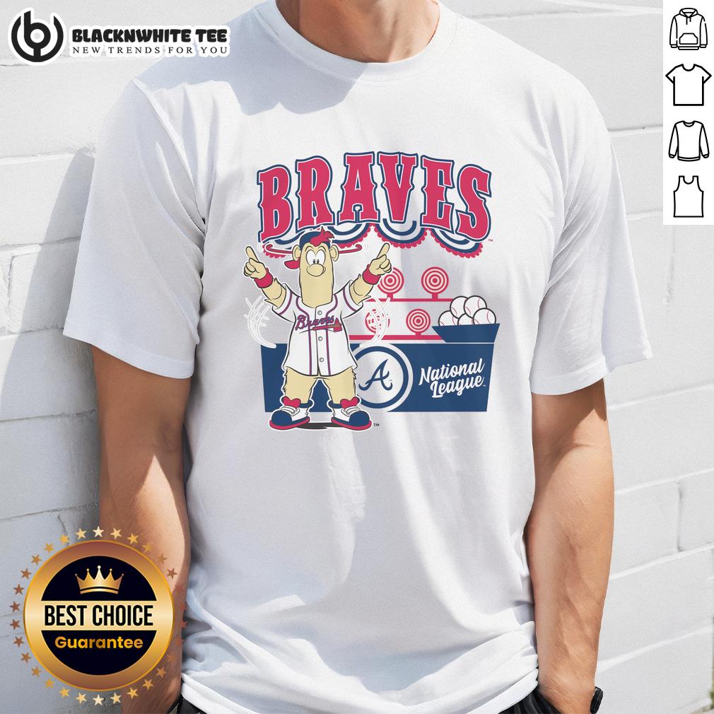Top Mitchell & Ness Cream Atlanta Braves Step Back Up T-Shirt