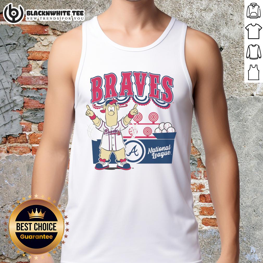 Top Mitchell & Ness Cream Atlanta Braves Step Back Up T-Shirt - Image 4
