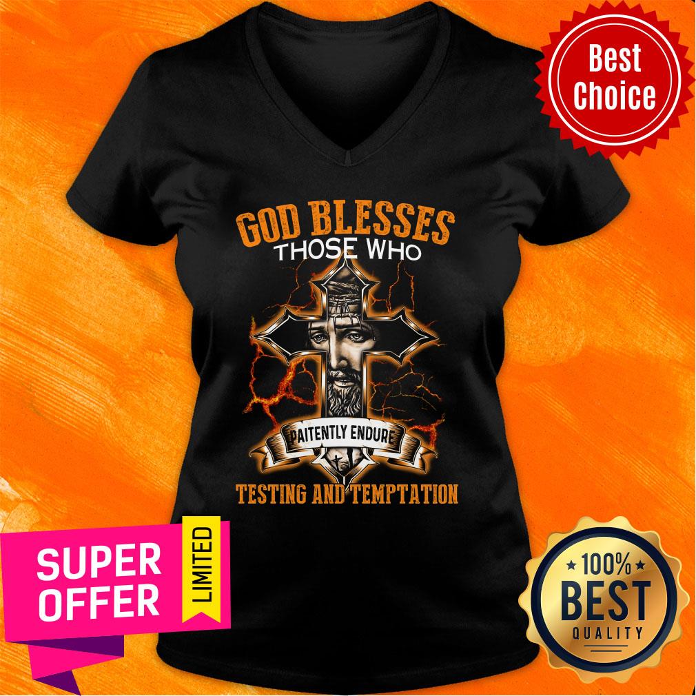 God Blesses Those Testing And Temptation Jesus Shirt - Image 2