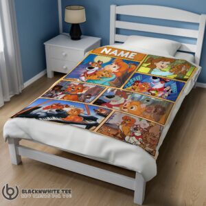 Alternative view of Cute Perfect Disney Oliver & Company Jenny Foxworth Oliver Dodger With Friends Blanket Fleece Customized Blanket