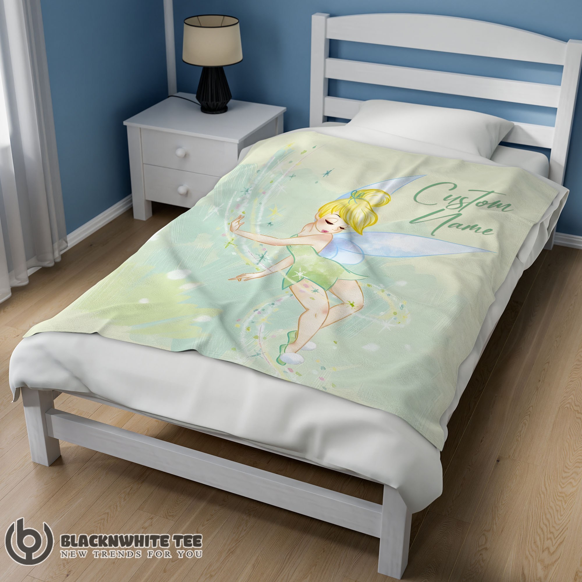 Cute Perfect Disney Peter Pan Tinker Bell Blanket Fleece Customized Blanket - Image 2