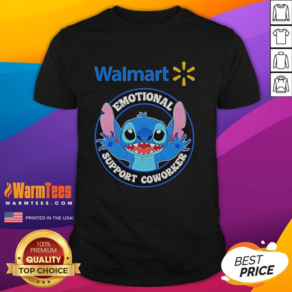 Good Happy Stitch Walmart Emotional Support Coworker T-Shirt