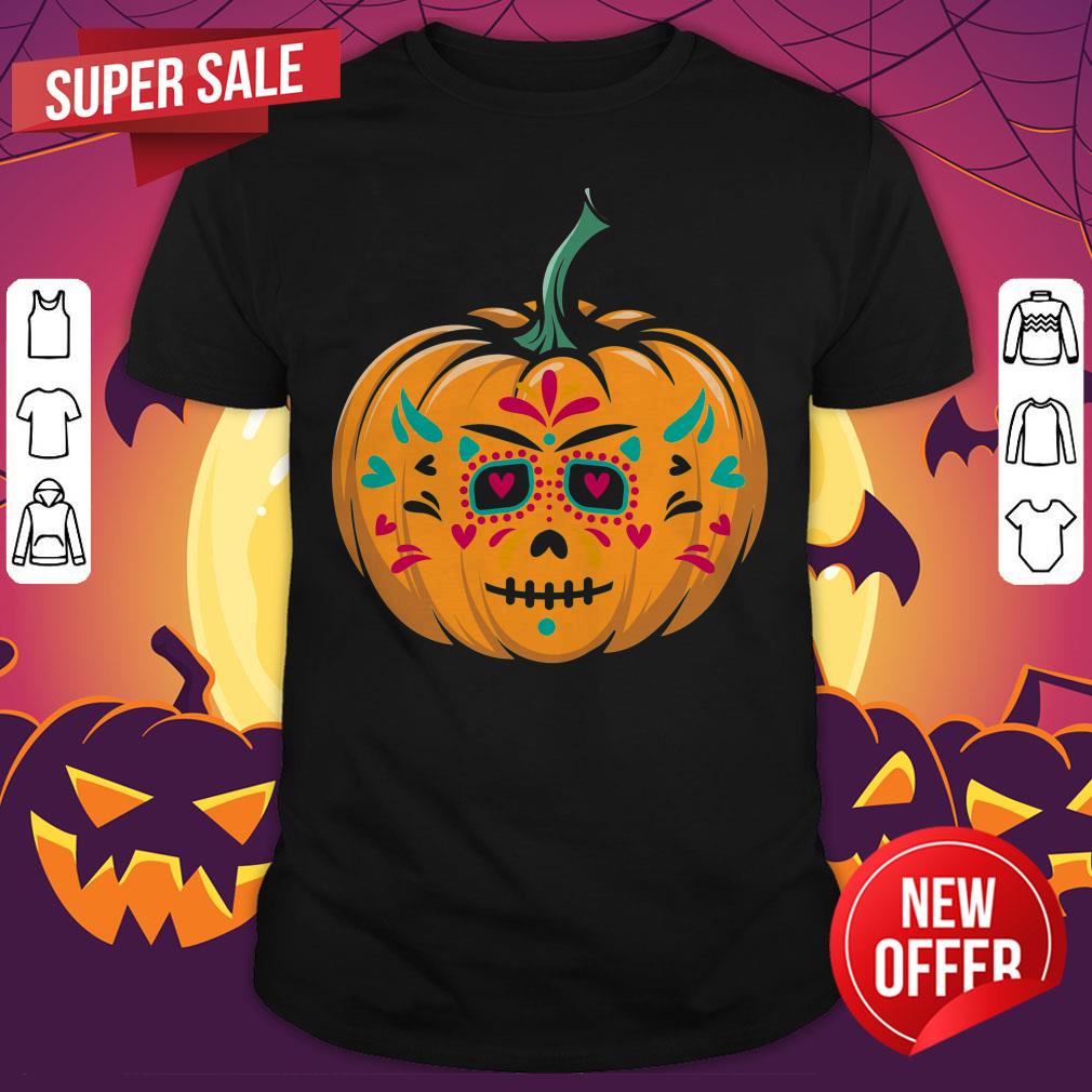 Dia De Los Muertos Day Of The Dead Halloween Pumpkin Shirt