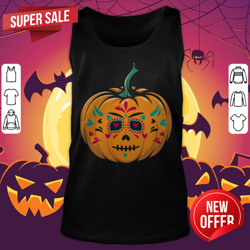 Dia De Los Muertos Day Of The Dead Halloween Pumpkin Shirt - Image 5